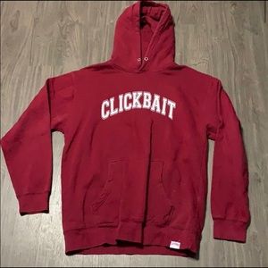 Red Clickbait Hooded Sweatshirt